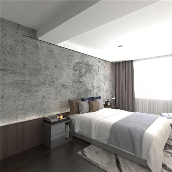 Concrete Peel Stick Grey Contact Paper Cement Wall Paper Waterproof Wallpaper - Picture 5 of 7